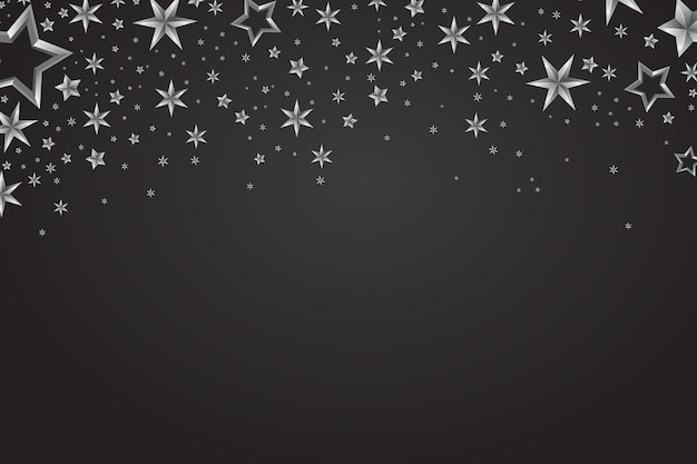 Free vector realistic silver stars background