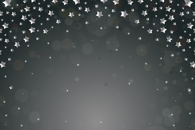 Free vector realistic silver stars background