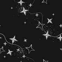 Free vector realistic silver stars pattern design