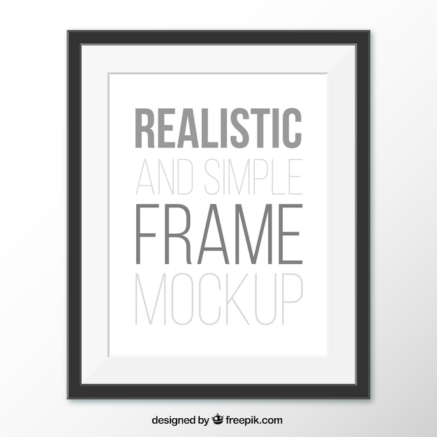 Free vector realistic and simple frame