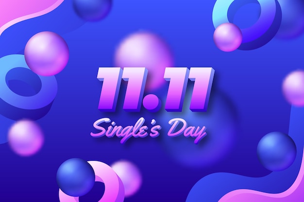 Free vector realistic single's day background