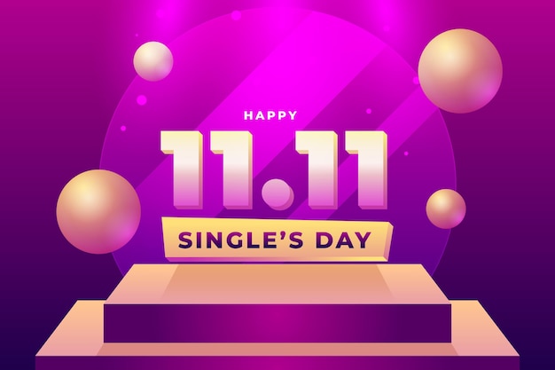 Free vector realistic single's day background