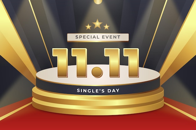 Free vector realistic single's day background