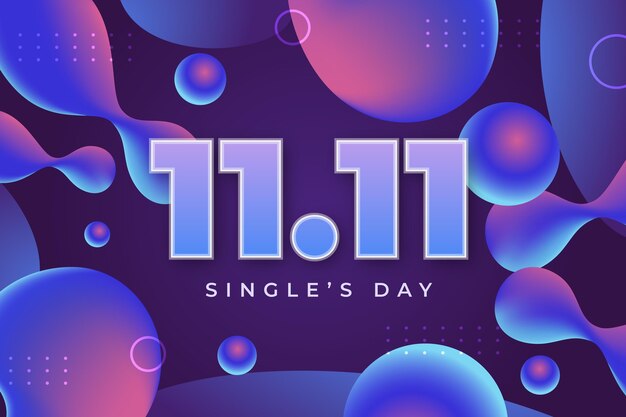 Realistic single's day background