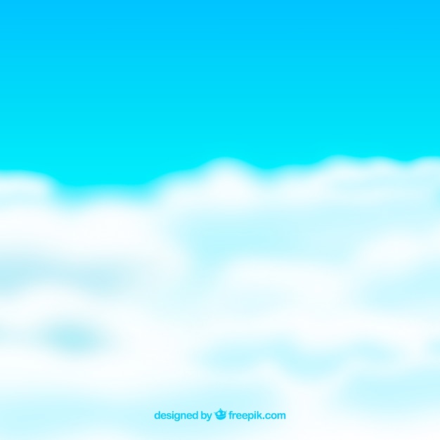 Free vector realistic sky background with clouds