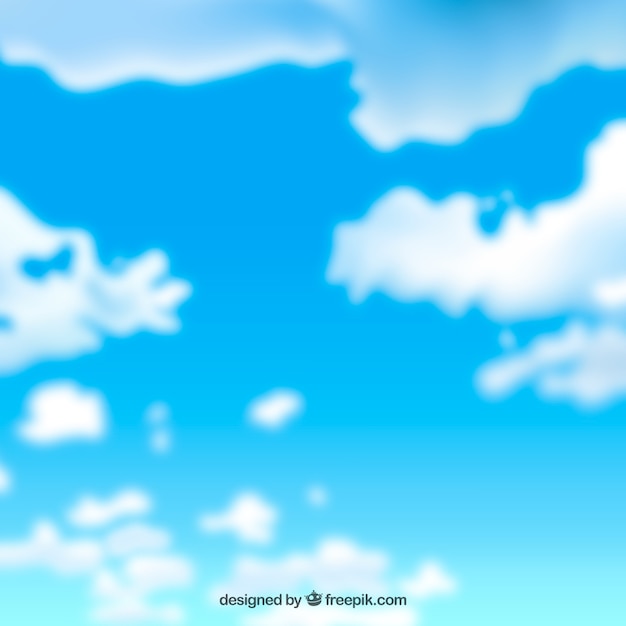 Free vector realistic sky background with clouds