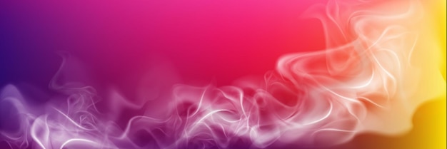 Free vector realistic smoke on abstract colored background