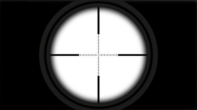 realistic sniper crosshair with lines