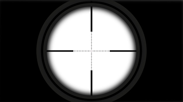 realistic sniper crosshair with lines