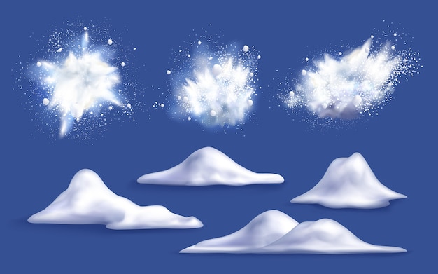 Free vector realistic snow