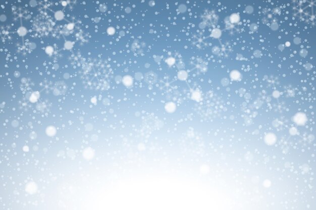 Realistic snowfall background