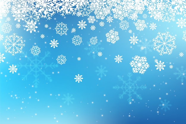 Free vector realistic snowflake border