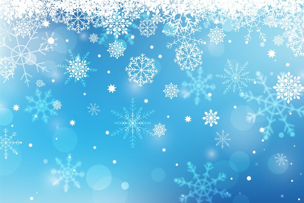 Realistic snowflake border