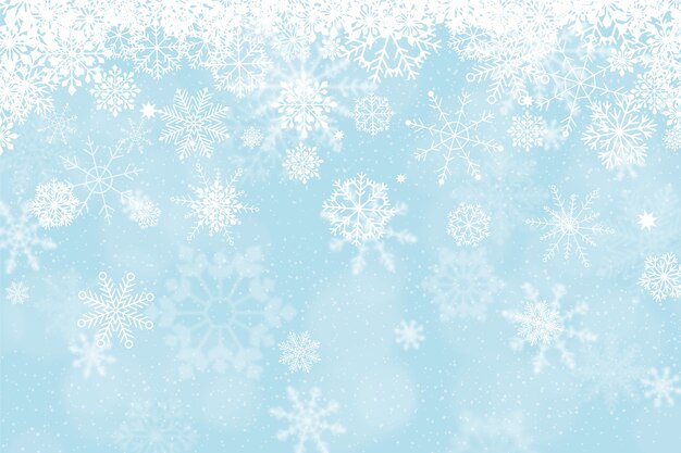 Realistic snowflake border