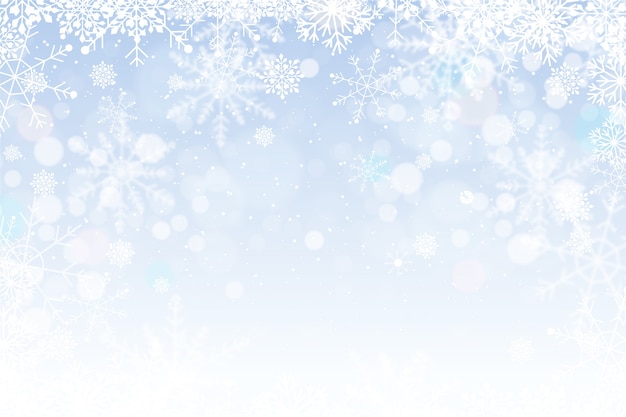 Free vector realistic snowflake border