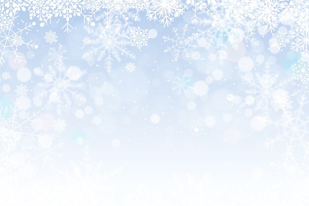 Realistic snowflake border