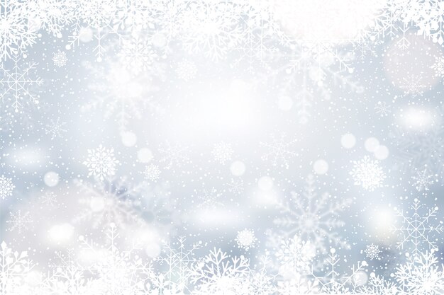 Realistic snowflake border