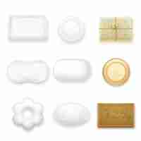 Free vector realistic soap bars