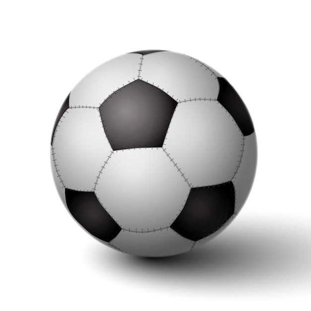 Free vector realistic soccer ball for football icon isolated