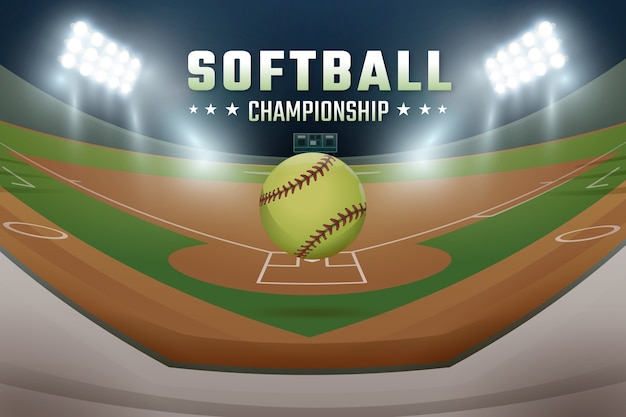 Free vector realistic softball background