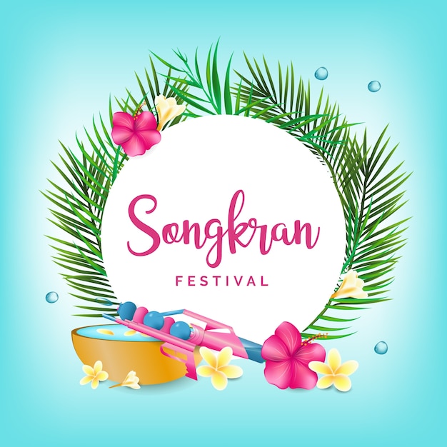 Free vector realistic songkran concept