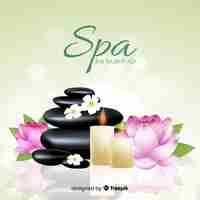 Free vector realistic spa background