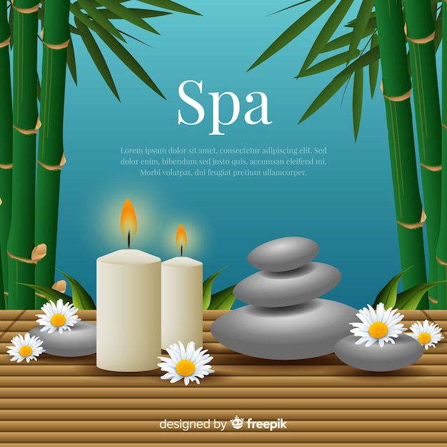 Free vector realistic spa background