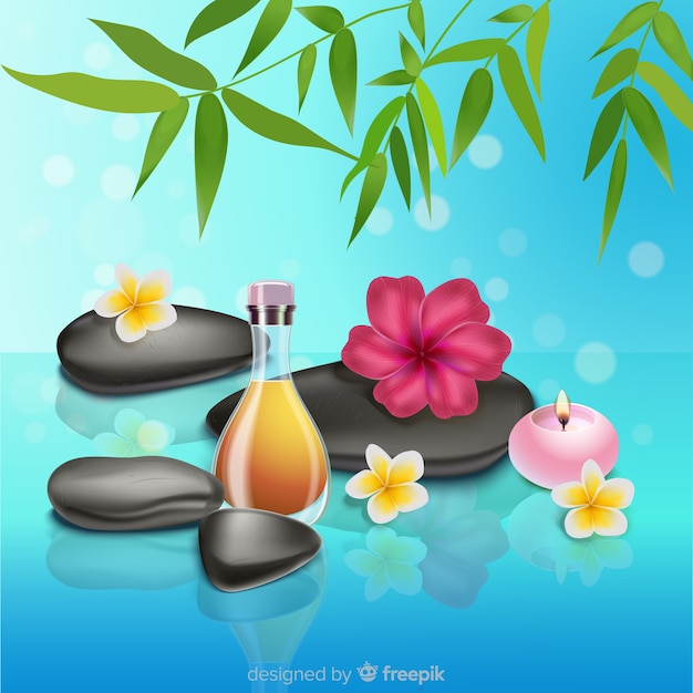 Free vector realistic spa background