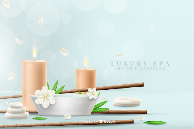 Free vector realistic spa background