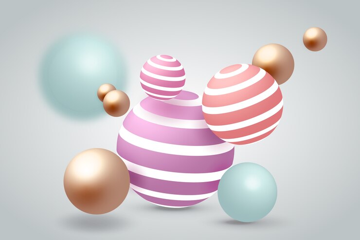Free Vector realistic spheres background