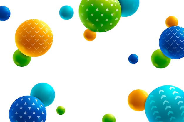 Free vector realistic spheres background