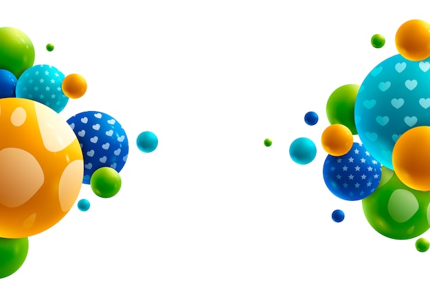 Free vector realistic spheres background