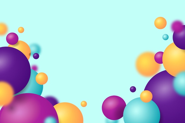 Free vector realistic spheres background