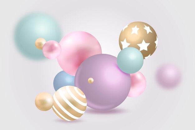 Realistic spheres background