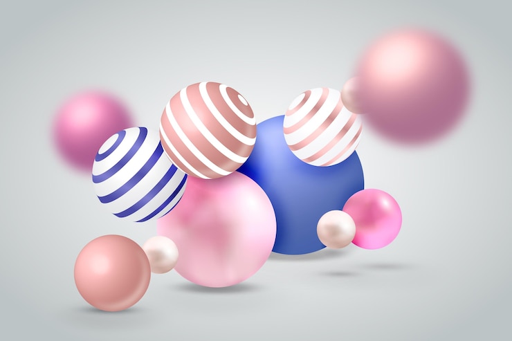 Free Vector realistic spheres background
