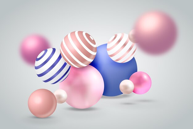 Realistic spheres background