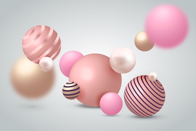 Realistic spheres background