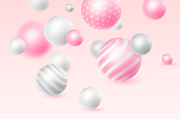 Free vector realistic spheres background