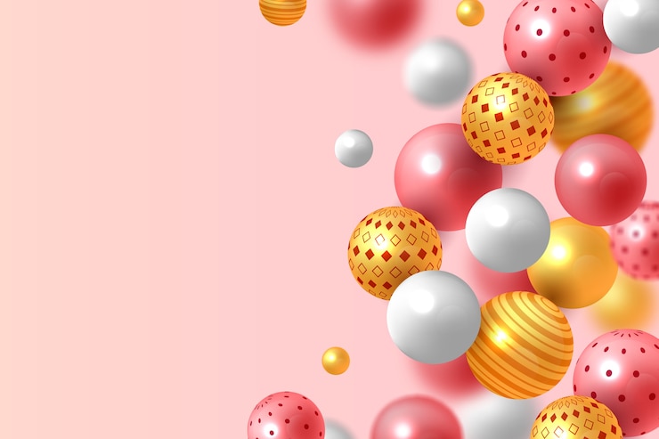 Free Vector realistic spheres background