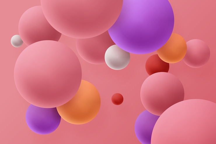 Free Vector realistic spheres background
