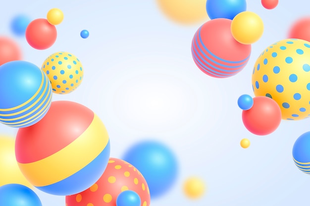 Free vector realistic spheres background