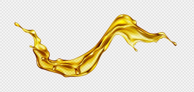 realistic splash of oil juice png on transparent