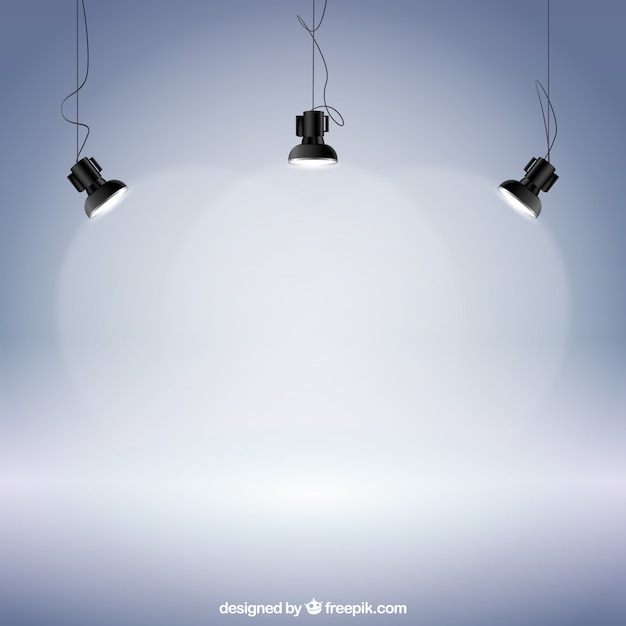 Free vector realistic spotlights