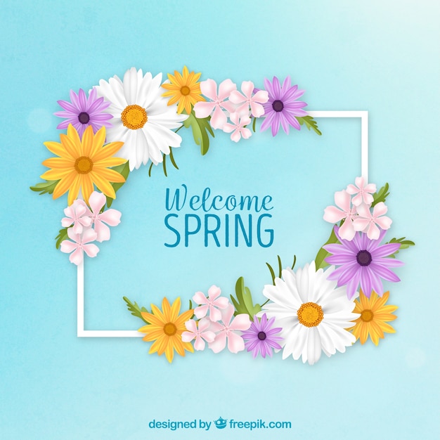 Free vector realistic spring background