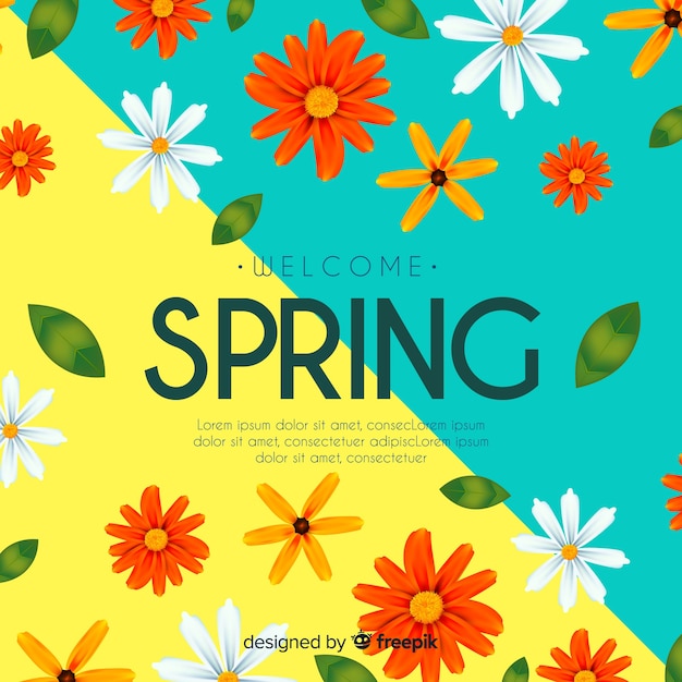 Realistic spring background