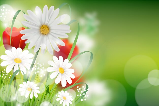 Realistic spring background