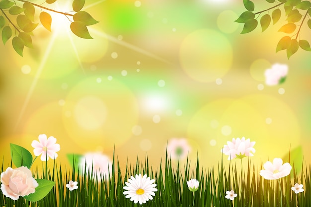 Realistic spring background