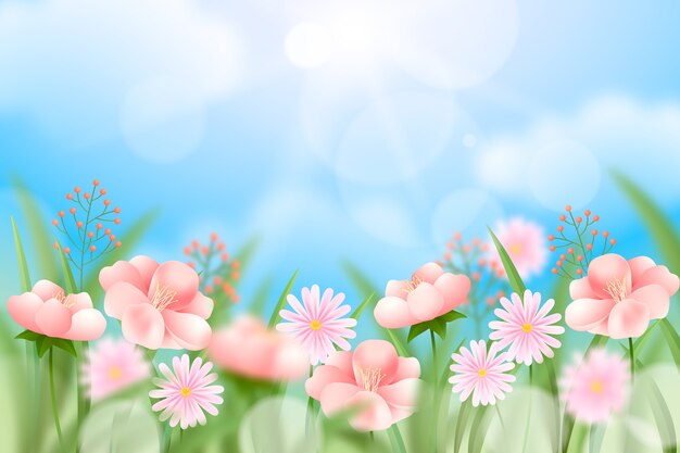 Realistic spring background