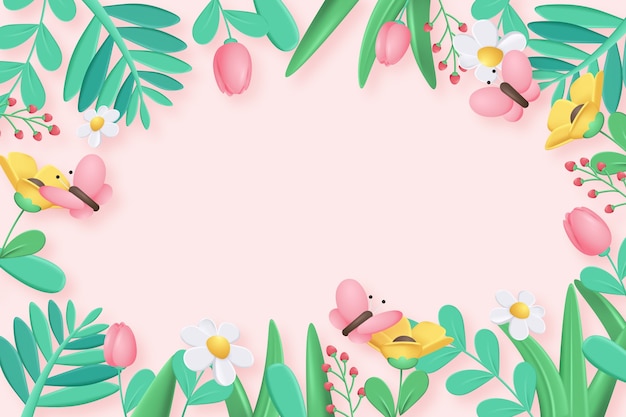 Free vector realistic spring background