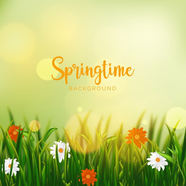 Realistic spring background